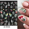 Stickers Decals 5D Embossed Christmas Nail Art Winter Year Red Santa Claus Tree Penguins Snowman Sliders Manicure GLJI5D 230201