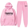 Mens Tracksuits Tracksuit Jogger Sportswear 캐주얼 스웨터 셔츠 스웨트 팬츠 스트리트웨어 풀오버 Trapstar Fleece Sports Suit Men Sets 230131