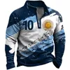 Herren Hoodies Sweatshirts Argentina Flag