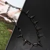 Choker chokers silver spik nit halsband rock gotiska nitar punk goth handgjorda ccb material päron22