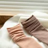 Women Socks 3 Pairs 2023 Spring Lady Thin High Tube Solid Color Female Japanese Style Cotton Long