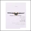 Charm Bracelets Druzy For Woman Moon Shape Resin Stone Adjustable Braided Rope Bracelet Friendship Jewelry Drop Delivery Otfeh