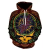 Heren Hoodies Sweatshirts Spring en Autumn Hoodie Sportswear 3D Skull Dark Patroon pullover kleding Fashion Casual Streetwear