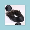 Colares de pingentes cadeias charcons choplers torcidos corda preta corda de couro preto corda de colar para mulheres entrega j￳ias pendan dhhpj