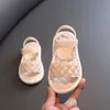 Cozulma Summer Children Elegant Princess Sweave Shoes Size 24-35 Baby Kids Girls Loop Loop Beach Sandals 0202