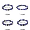 Perles 8 mm mate lapis lazi perles de pierre d'h￩matite Bracelets de brin de lave pour femmes hommes yoga bouddha bijoux drop livraison dhgarden dhz3y