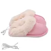 Tapijten verwarmde slippers voor winter elektrische verwarming voeten warmer USB Charger Shoes Women Men Men