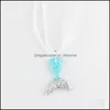 Colliers pendants Collier de queue de poisson sirène beauté Gardient Color Ribbon Gifts Design Bijoux pour les filles Drop Livilor PE OTVM3