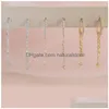 Orecchini lampadici a pennaglietta Ins Vintage Chain Star Gold Pliped Long Earrings for Women Girls Fashion Gioielli Gift Drop Delivery Dhvtf DHVTF