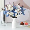 Simula￧￣o Bouquet Magnolia Decora￧￣o em casa Fake Flower Photography Props MarriageCelebration