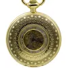 Pocket Watches Fashion Whole Golden Watch Black Analog Mechanical Fob lyxhalsband Pendant Män kvinnor för gåva