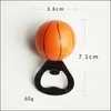 オープナーバーアクセサリーボトルオープナーマグネット球体木製ハンドル4つのスタイルAvaliable Basketball Billiards Softba DHPHM