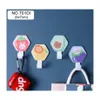 Étagères de salle de bain Shees Creative Paired Crochet en acier inoxydable Sticky Home Korean Fashion Cartoon Sac Treasure Drop Delivery Garden Bat Dh7Oc