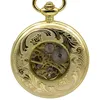 Pocket Watches Fashion Whole Golden Watch Black Analog Mechanical Fob lyxhalsband Pendant Män kvinnor för gåva