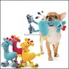 Brinquedos de cachorro Chews ador￡vel veado girafa padr￣o animal de estima￧￣o CHEW Toy Freny Puppy Chicken Interactive Squeaker Soft Plush Play Som Drop Delive Dhy9h