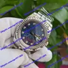 Högkvalitativ klocka 2813 Automatisk Mechanical Watch 36mm Blue Mönster Dial 116234 Women's Diamond Watch rostfritt stål Rem Sapphire Glass Business Men's Watch