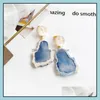 Dangle Chandelier Fashion Creative Geometric Irregar Marble Pattern Resin Stone Earring Acrylic Drop For Women Jewelry Gift Wholes Otmaj