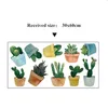 Adesivi murali Pianta da giardino per soggiorno Camera da letto Rimovibile Cactus Cucina Decalcomanie in PVC Decorazione domestica fai da te PosterWall