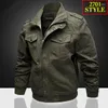 Men's Jackets Men's Multi Pocket Military Cargo Jacket Male Pure Cotton Casual Work Mens Large Loose Special Forces Men