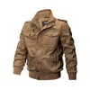 Men's Jackets Men's Multi Pocket Military Cargo Jacket Male Pure Cotton Casual Work Mens Large Loose Special Forces Men