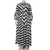 Plus Size Dresses KEXU Women Dress Striped Loose Big Swing Maxi Sexy Bow Beach Bohemian Fashion Vestidos Street Outfits