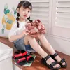 2021 Summer New Canvas Boys Girls Solid Color Soft Soled Anti-Slip Children Kids Shoes Beach Sandals 0202