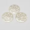 Pendant Necklaces 5pcs White Natural Mother Of Pearl Shell Pendants Monstera Leaf Shape Jewelry Making 28-31x28-30x2-3.5mm Hole: 1.5-2mm