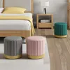 Chair Covers Simple Wrought Iron Nordic Fabric Macaron Color Dressing Stool Change Shoes Small Sofa Fashion Living Room