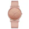 Star Wristwatches Star Women Watch Mesh Band Alm Quartz Ladies Round Rose Gold WatchWristWatches