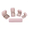 Cadeau Wrap Boîte à bijoux rose Couverture de ceinture Bague Collier Bracelet Blanc Montre Couleur Protection de l'environnement Papier Noir