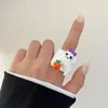 Eheringe IFKM Halloween Lustiger Niedlicher Ring Schädel Fledermaus Kürbis Hand Spaß Harz Gemeinsame Persönlichkeit Finger Party Schmuck Urlaub Geschenke