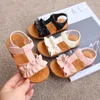 Cozulma Children Girls Elegant Summer Shoes Beach for Baby Kids Princess Fashion T-Strap Sandals Size 21-30 0202