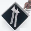 Brincos de lustres de candelabro de moda shinestone simples tlaudista longa e orelha acess￳rios de casamento de noiva Drop entrega de j￳ias dhr9g