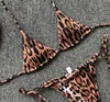 Costumi da bagno da donna Bikini con stampa leopardata 2023 Costume da bagno da donna Donna 2 pezzi Street Style Bikini Set Costumi da bagno da donna taglie forti A vita alta