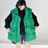 Parkas en duvet pour femmes V5397C, loisirs littéraires et artistiques, sens Simple, cordon de serrage, taille, col ample, grande poche, gilet pour femmes