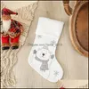 Décorations de Noël Fournitures de décoration Big Chaussettes Christmastree Pendentif Cadeau pour enfants Sac de bonbons Scène Habiller Drop Livraison Accueil Dhgvj