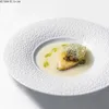 Tablice w stylu europejskim ramen biały ceramiczny zachodni stek talerz domowy okrągłe słomkowe kapelusz owocowy deser restauracyjny