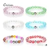 Fili di perline Fashion Design Colorf Cristallo di vetro Natural Flash Stone Bead Bracciale per donna Uomo 8Mm Dl Polish Frosted Moonstone Ot69H