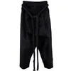 Calça masculina calça as calças da primavera e verão Low Crotch Men Wieleg Retro Culottes Bloomers Stage Fort Yamamoto Style 230202