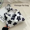 Borse da sera Donna Borsa a tracolla in peluche Borsa portaoggetti Borsa da viaggio casual Organizzatori per borse di grande capacità Chiusura con cerniera alla moda