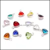 Charms Fashion Crystal Charm 12 Colors Triquetrous Birthstone For Bacelets Necklace Diy Jewelry Making Wholesaler Drop Delivery Find Otdog