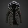 Casaco de inverno masculino moda com capuz parkas engrossar masculino grosso casaco quente longo parka inverno à prova de vento homem jaqueta para roupas masculinas