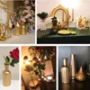 Vases Golden Glass Home Decor Flower European Room Modern Wedding ation Hydroponic Plants Container Ornaments 230201