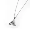 Pendentif Colliers 925 Bijoux En Argent Sterling Collier Vintage Triangle Noeud Pendentif chaîne G230202