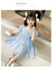 Girl Dresses Girls Summer Dress Children's Western-style Pearl Bow Baby Skirt.