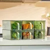 Storage Bottles Eco-friendly Transparent Plastic Multi-function Fridge Fruit Vegetable Egg Bin BPA Free Refrigerator Food Holder For Home