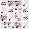 Key Rings Black Irregar Tourmaline Keychain voor vrouwen op tas auto sieraden feest vrienden cadeau drop levering dhgarden dhqky