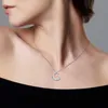 Hangende kettingen laya % 925 sterling zilveren dames zilveren moissaniet hartvorm ontwerp ketting mode luxe voor bruiloft voortreffelijke sieraden g230202