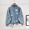 Vestes pour femmes Wenfly femmes vêtements Streetwear mode Denim broderie veste femme court diamants gland Jean vêtements d'extérieur