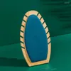 Caschetti per gioielli in legno Collana blu supporto per la vetrina di gioielli Mannequina personalizzata